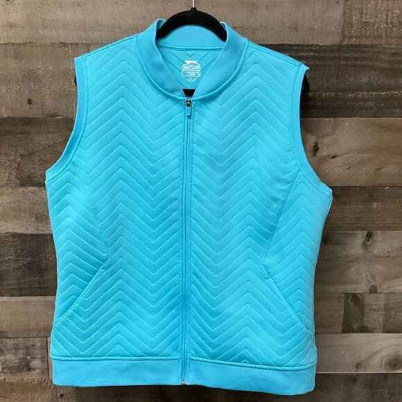 Slazenger golf missy tech quilted Vest Womens XL Light Blue lagoon gorpcore - Picture 1 of 8